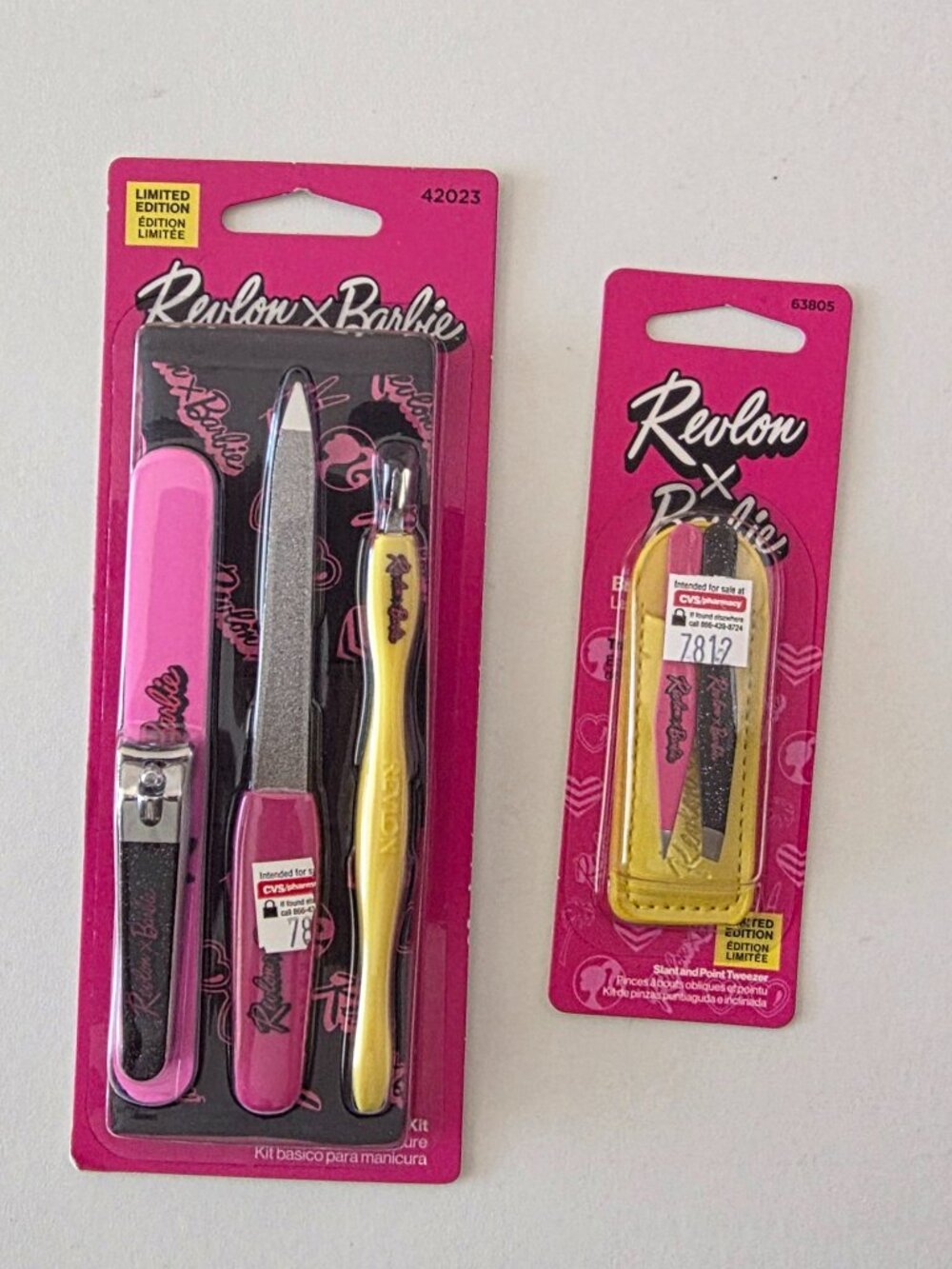 Revlon X Barbie Slant & Point Tweezer & Manicure Essentials Kit Limited Edition